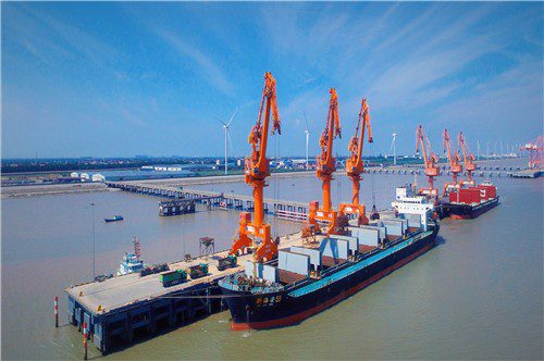 Port Dolphins, Mooring Bouys, Piers , Berths , Lighterages and Wharves of Zhapu Port