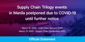 Cold Chain Summit and Supply Chain Conference postponed