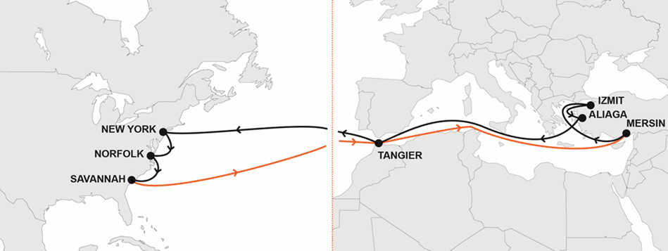 Hapag-Lloyd enhances connection between Mediterranean and US