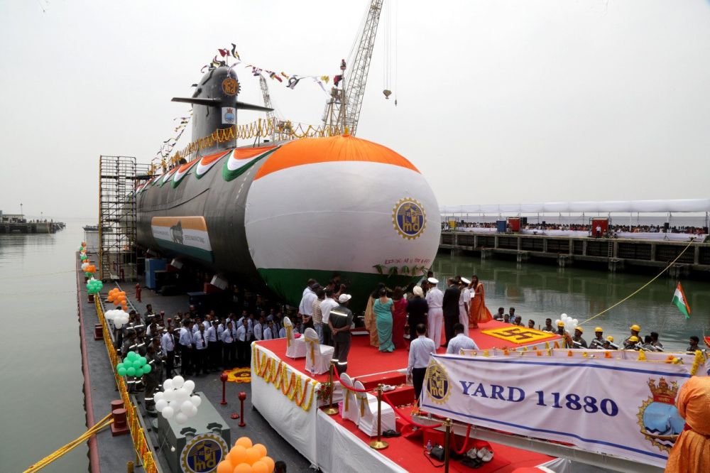 India Launches Submarine ‘INS Vagsheer’ (Photos)