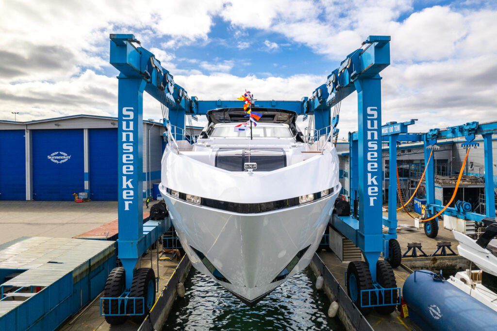Sunseeker launches 100 Yacht in Poole