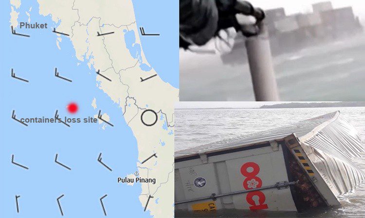 18 containers lost in stormy Andaman sea in Thailand waters VIDEO