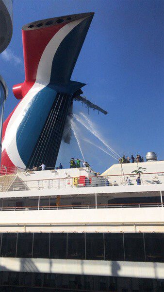 Fire Aboard Carnival Freedom Cruise Ship Docked in Caribbean