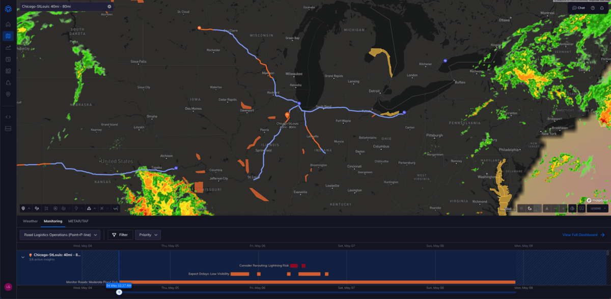 Fleets burdened with wasted miles can find relief through predictive weather systems