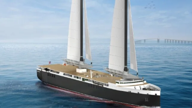 French Wind-Powered Cargo Ship Refines Design with Rigid Sails French Wind-Powered Cargo Ship Refines Design with Rigid Sails