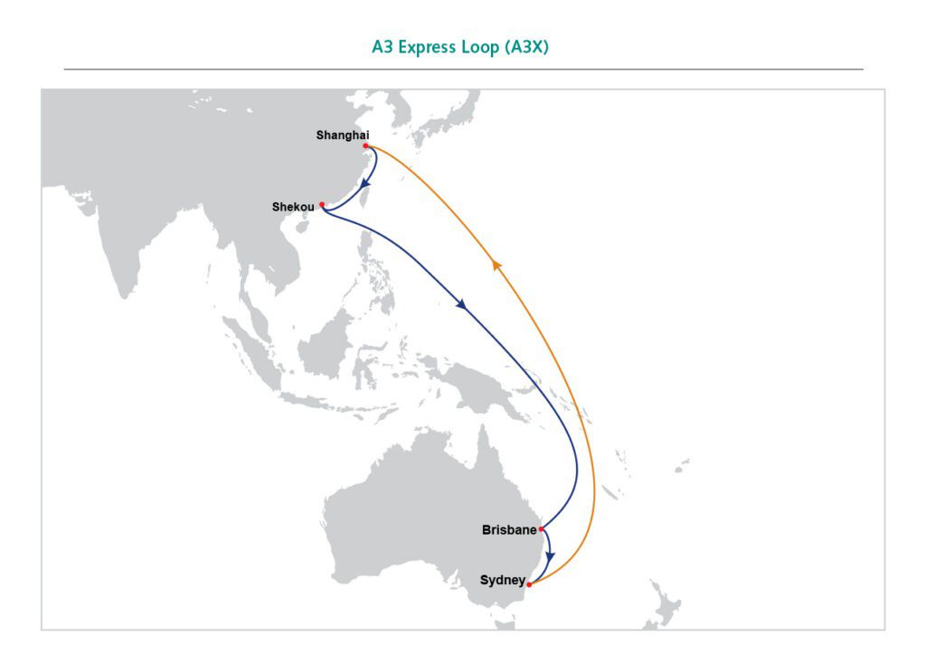 OOCL to launch A3X service