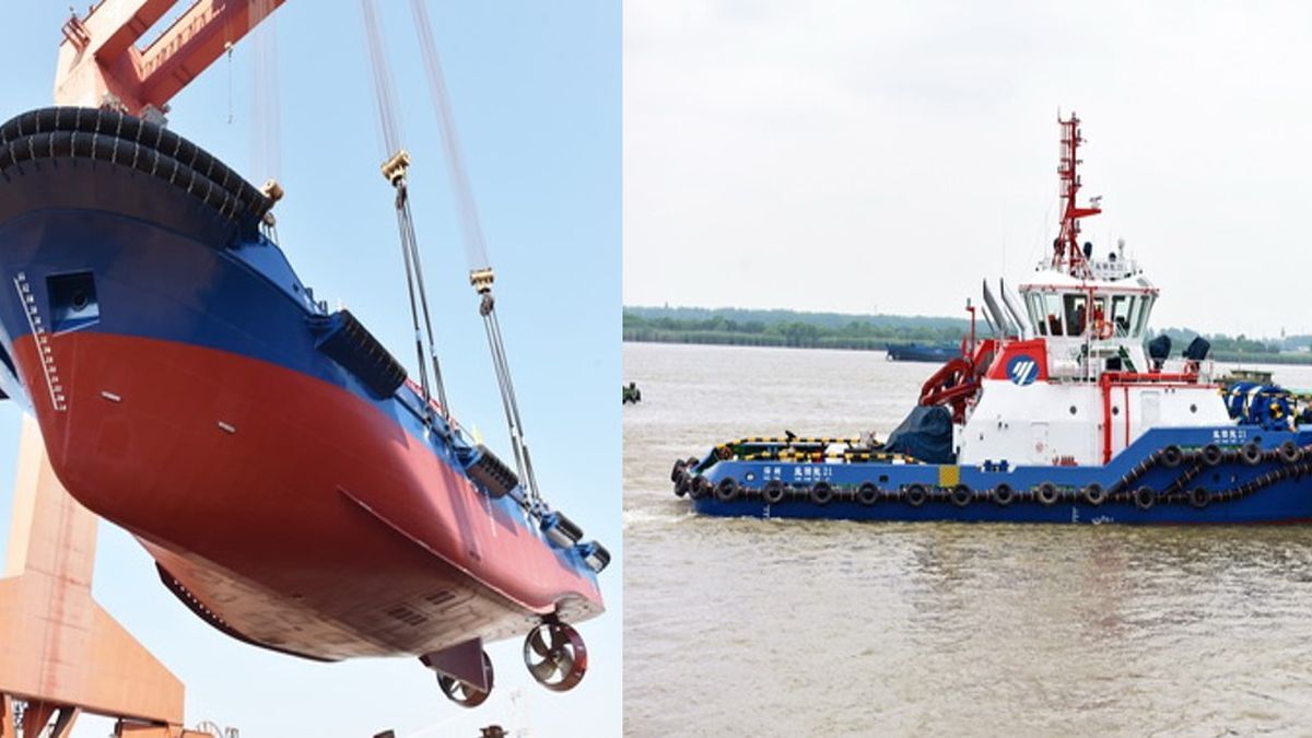 Two delivered, four started for Chinese tug builder