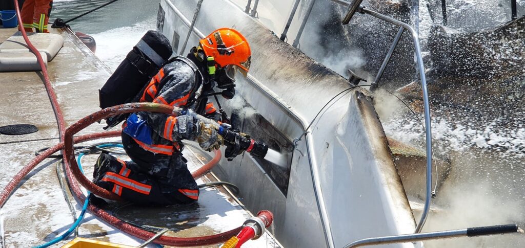 WATCH: Boat blaze in Singapore