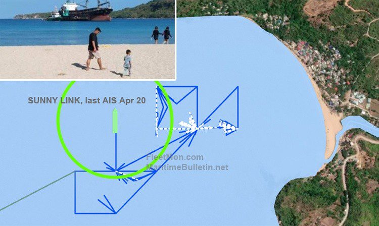 Cargo ship stranded on beach for more than 4 months, Philippines