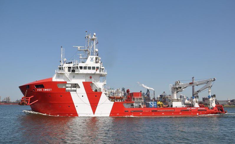 Modus charters Vroon vessel for pipeline inspection work