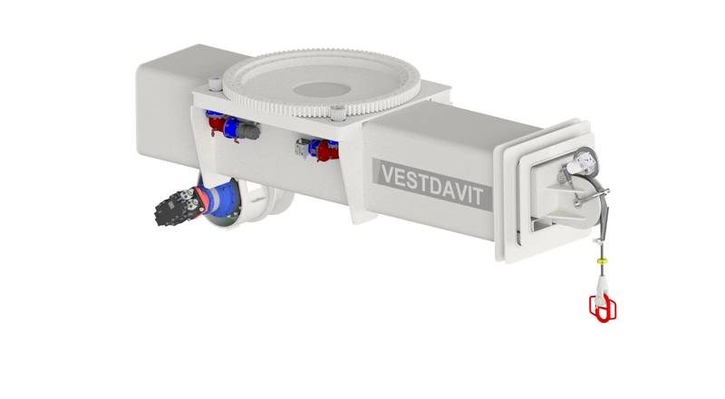 Vestdavit Designs Telescopic Davit for the Danish Navy