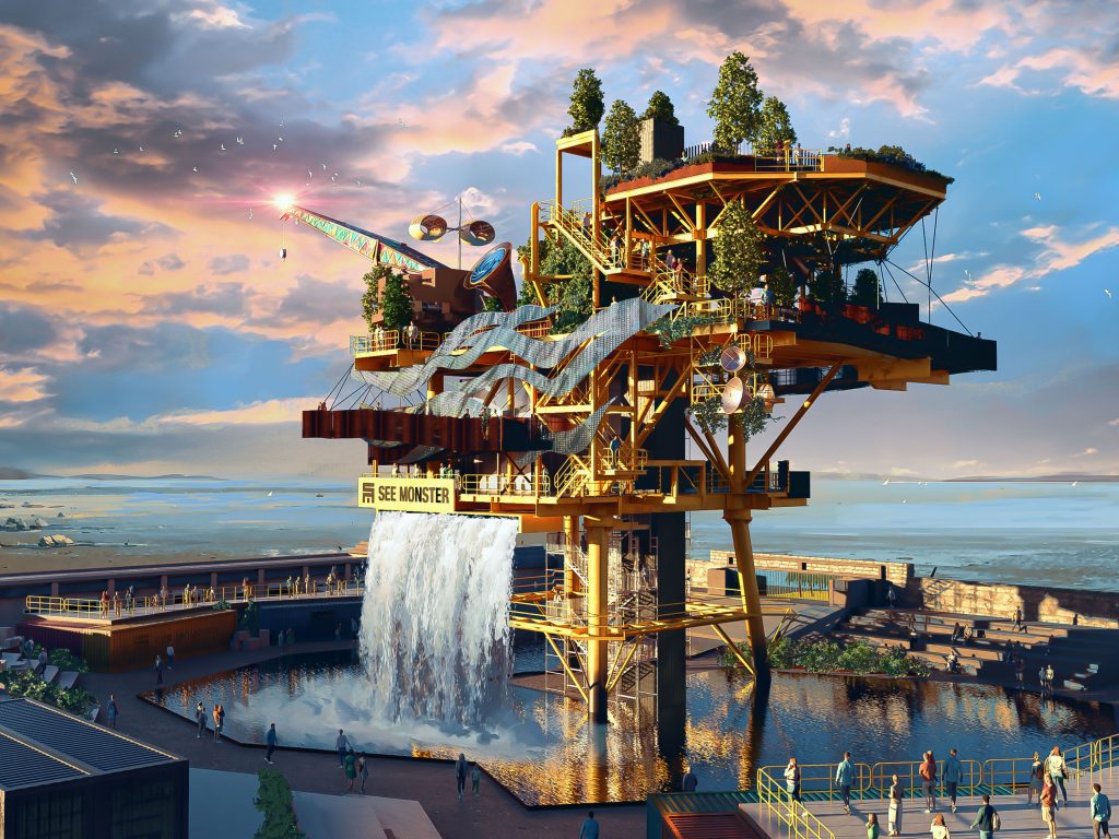 Decommissioned North Sea platform’s new lease on life as ‘one of the UK’s largest public art installations’ – gallery