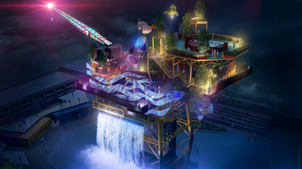 Decommissioned North Sea platform’s new lease on life as ‘one of the UK’s largest public art installations’ – gallery