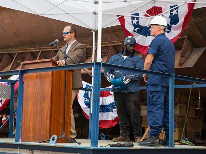 Eastern Shipbuilding lays keel for third Heritage class OPC
