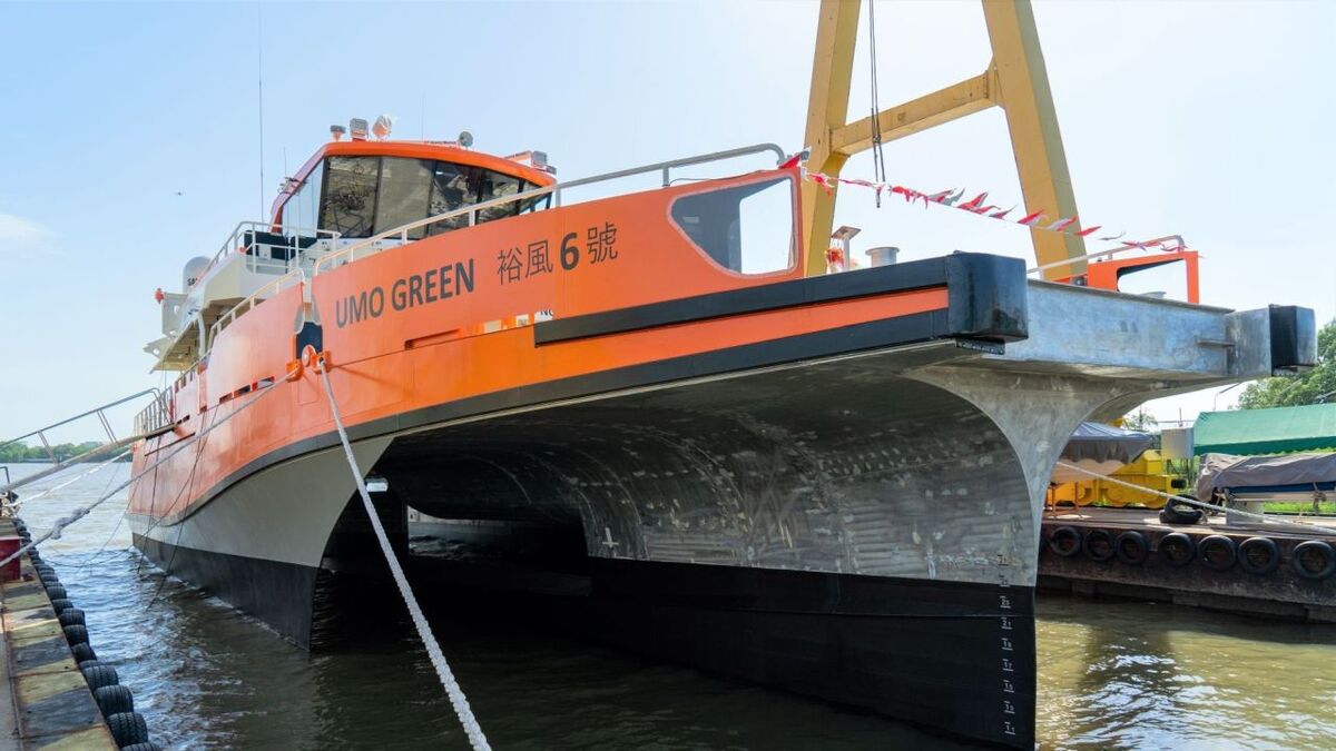 First trimaran crew transfer vessel for U-Ming Marine Offshore launched