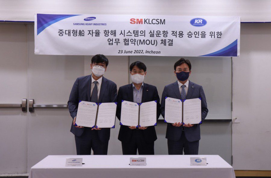 KR, KLCSM, and SHI sign MoU to commercialise autonomous navigation systems KR, KLCSM, and SHI sign MoU to commercialise autonomous navigation systems