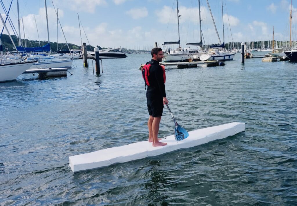 Man attempts Isle of Wight challenge on recycled paddleboard