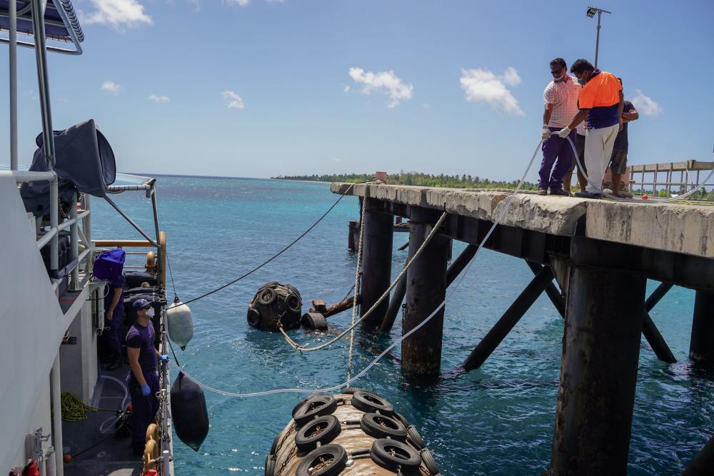U.S. Coast Guard Brings Water to Drought-Stricken Pacific Island