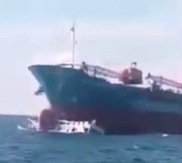 Video: Indonesia Ship Crushes Fishing Boat that Strayed into its Path