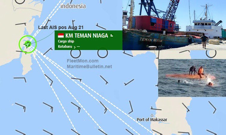 Cargo ship sank in Makassar Strait, 11 missing, 4 survived by a miracle