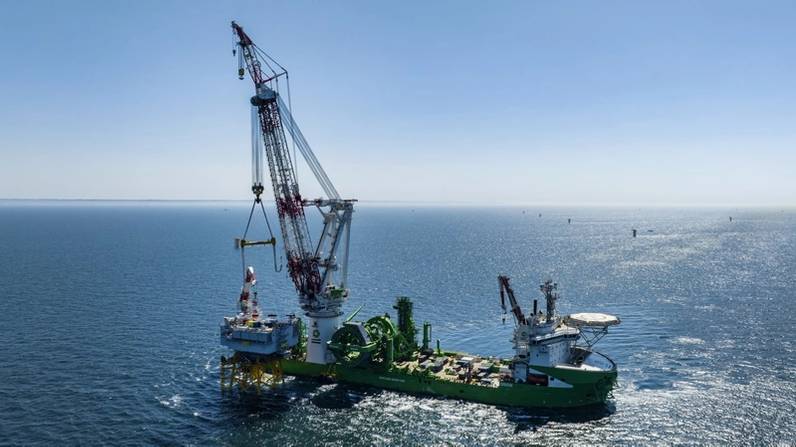DEME Offshore's Flagship Vessel 'Orion' Installs Fécamp Substation