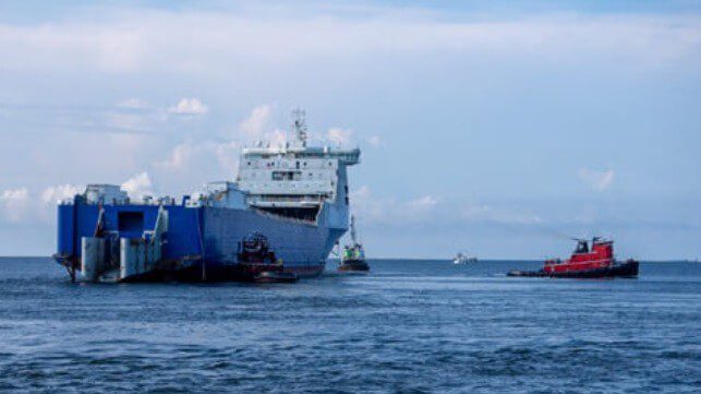Jeff Bezos’s Rocket Landing Ship Named for Mother Departs for Scrapper