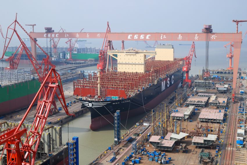 MSC raises the bar with undocking of 24,116 TEU mega boxship