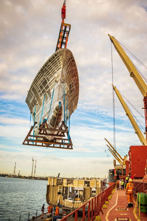 PSA Breakbulk loads superyacht structures destined for Canada