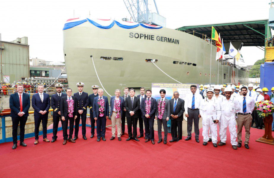 Colombo Dockyard launches cable layer