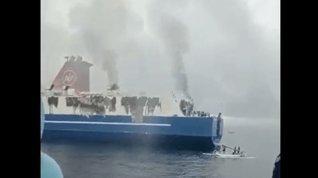 Video: 234 Passengers Rescued From Burning Ro/Pax Ferry