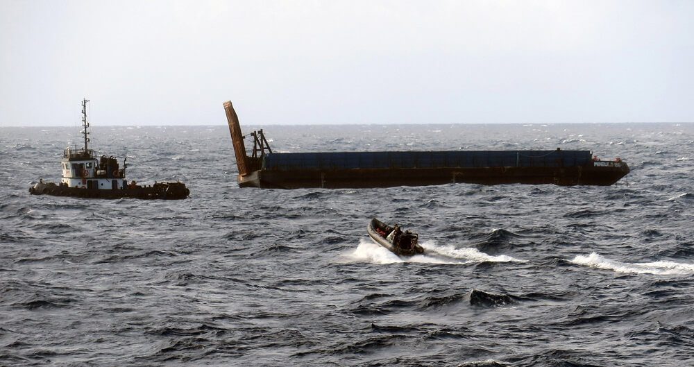 Photos: Royal Navy Rescues Tug in Distress off Anguilla