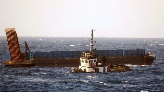 Photos: Royal Navy Rescues Tug in Distress off Anguilla