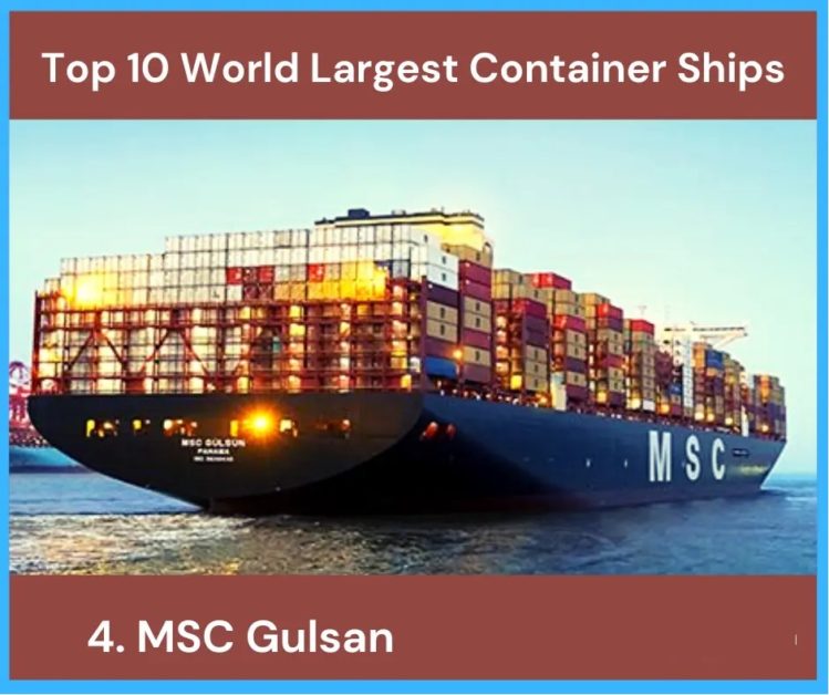 Ten largest container ships in 2023