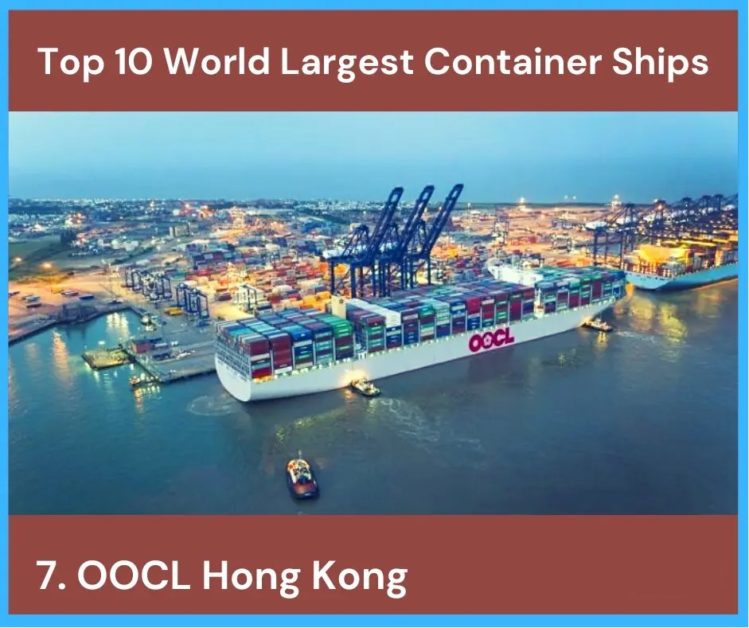 Ten largest container ships in 2023