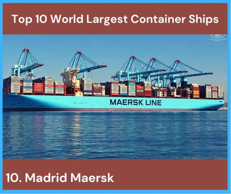 Ten largest container ships in 2023