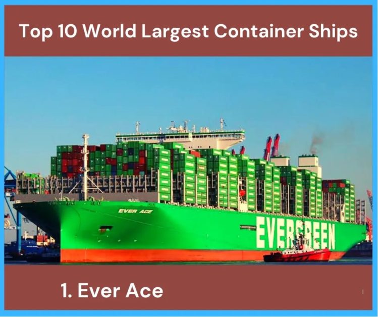 Ten largest container ships in 2023