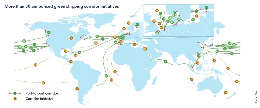 Green shipping corridor initiatives mushroom