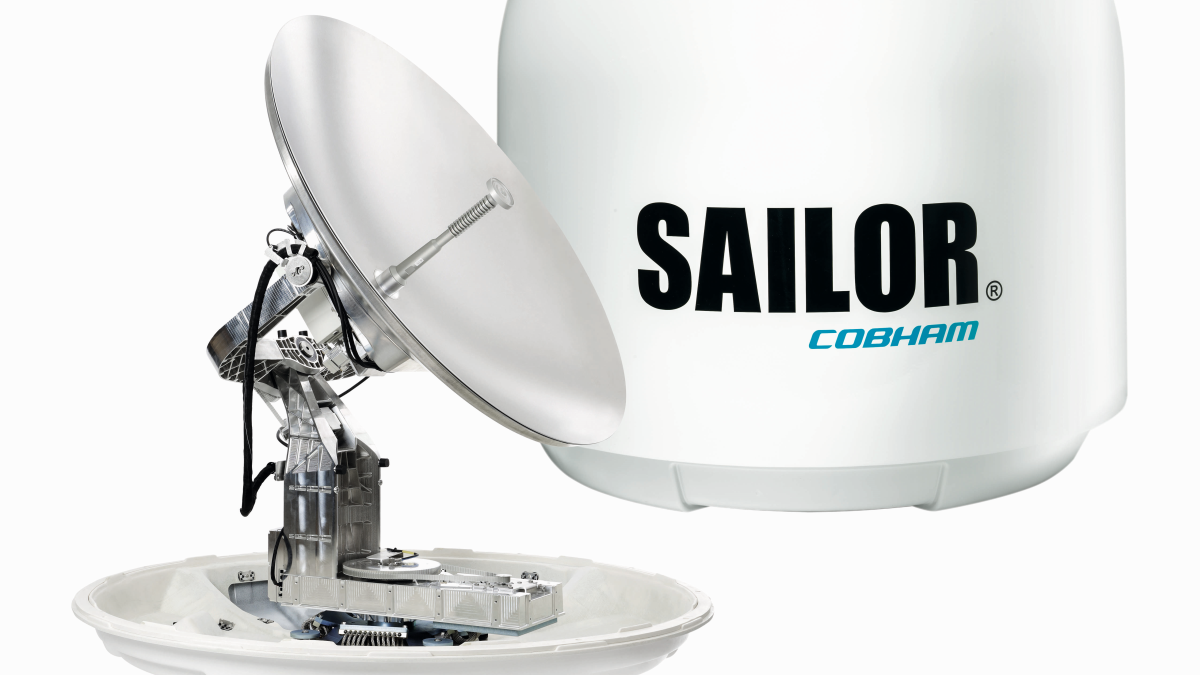 Cobham Satcom's Sailor 1000 XTR Ku antenna and radome will be installed on Chinese commercial ships (source: Cobham Satcom)