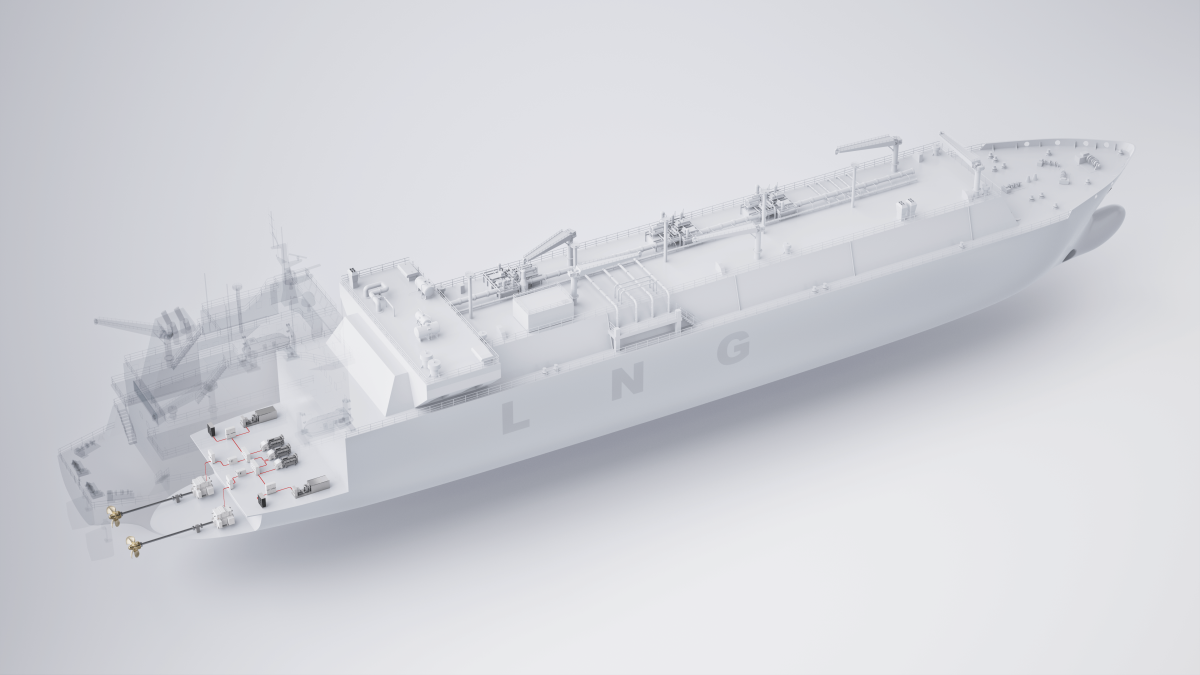 DFE+ diesel-electric propulsion concept for LNG carrier source ABBwebzgfd.png