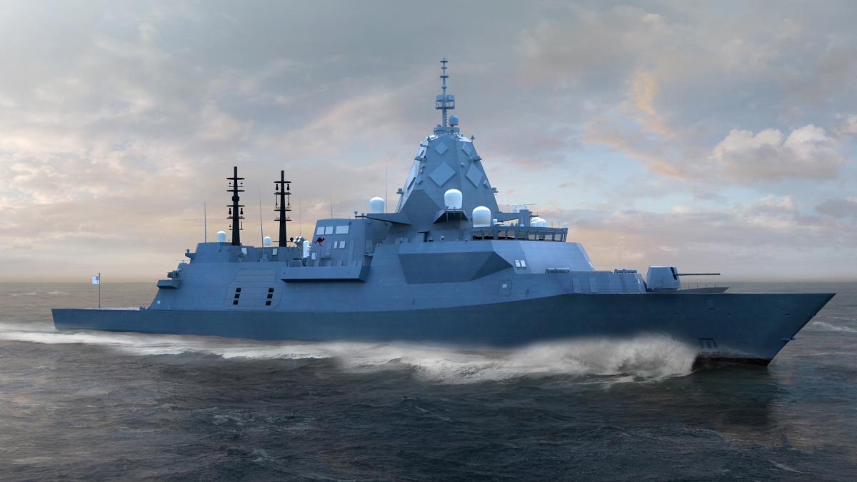 Design of the Hunter class frigate to be built for Royal Australian Navy by ASC Shipbuilding (source: BAE Systems)