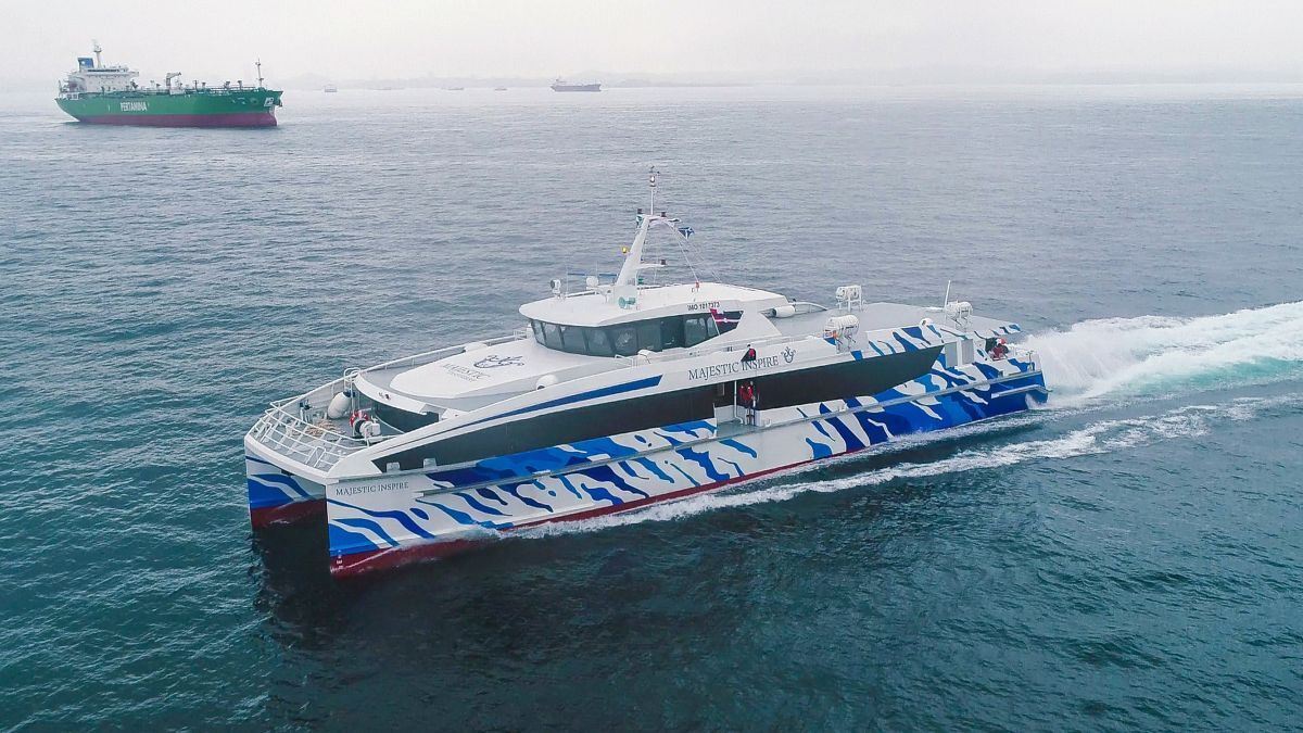 Majestic Fast Ferry has signed an MoU with Rolls-Royce to look into alternative fuel sources (source: Incat Crowther)