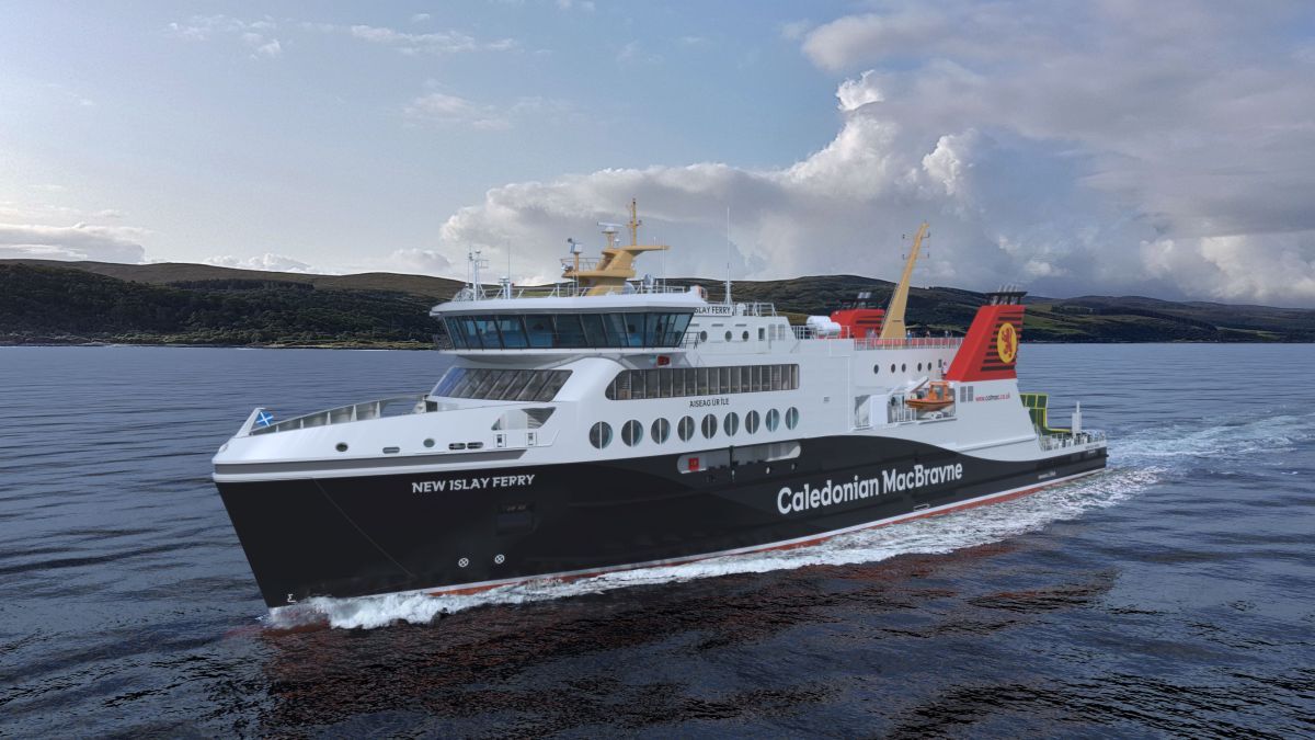 Following the successful launch of sister vessel, Isle of Islay in March this year, Loch Indaal will move from the slipway into the water at Cemre Marin Endustri shipyard (source: CMAL)