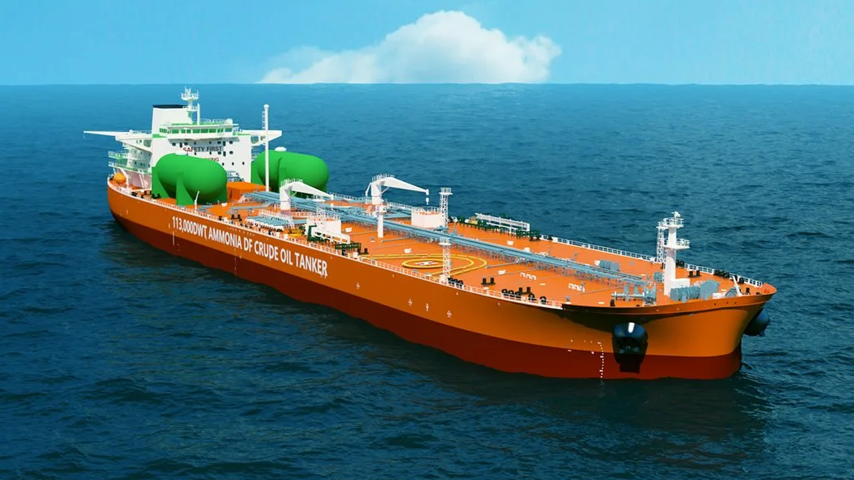 MISC illustration of an ammonia-powered Aframax tanker (source: MISC)