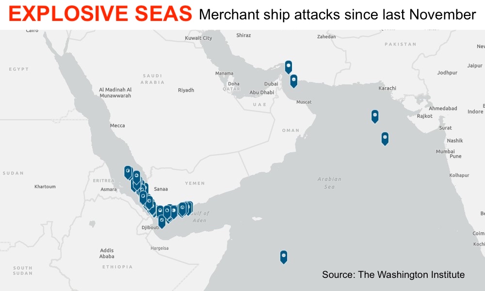 Two more MSC ships targeted by the Houthis