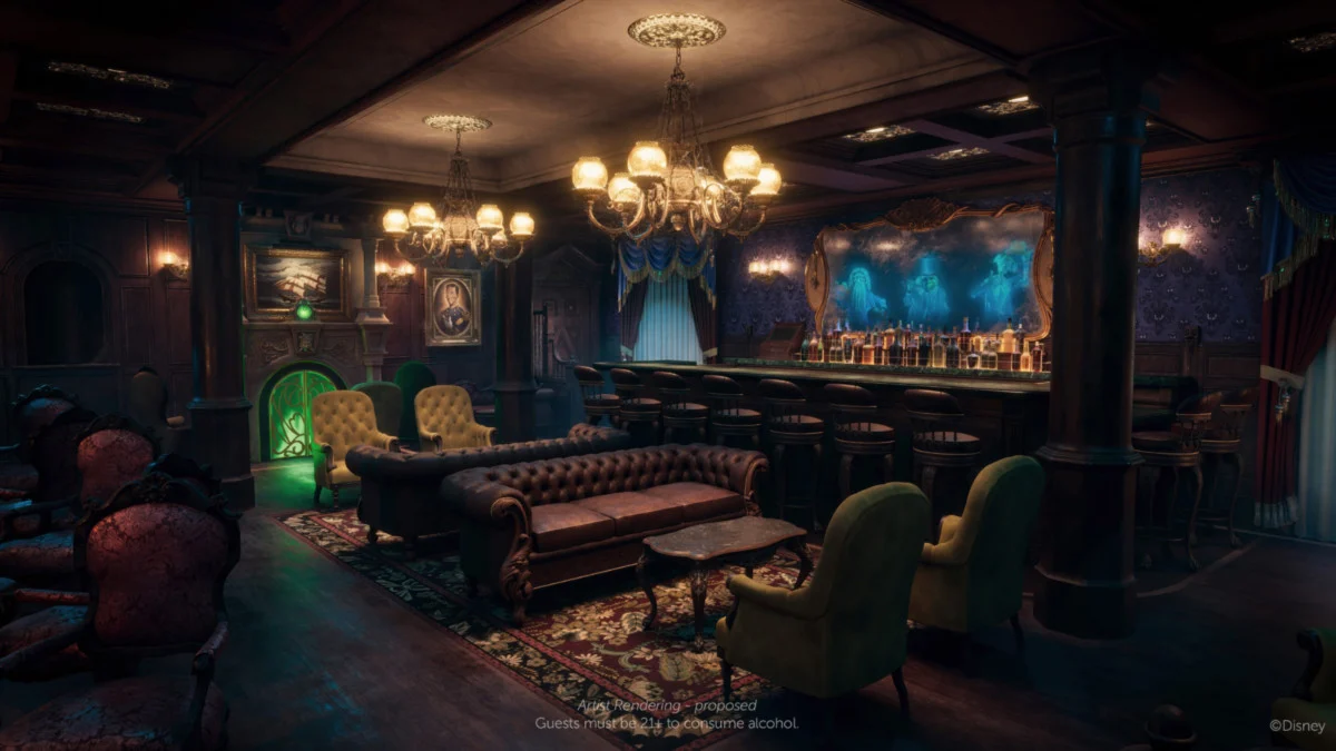 Disney Unveils Sneak Peek Of New Haunted Mansion Lounge