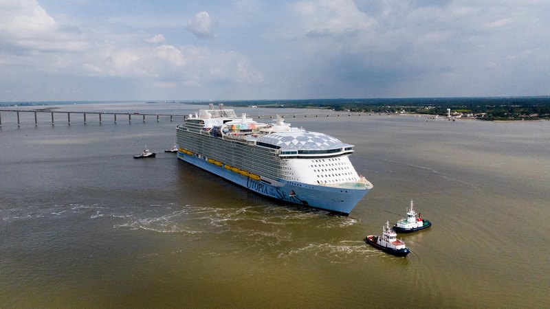 First Photos as Royal Caribbean’s Utopia Departs for Sea Trials