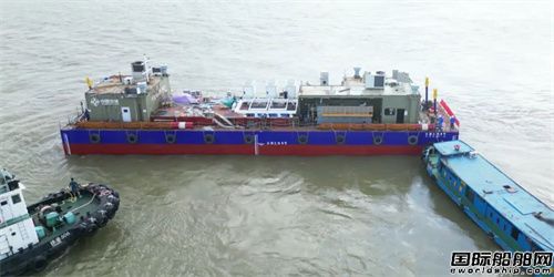 Zhenhua Heavy Industry launched the first domestically built residual water treatment vessel for CCCC Tianjin Dredging Company.