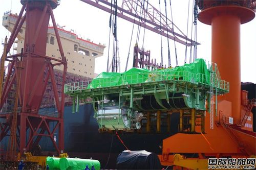 China Shipbuilding Tianjin imports 1,000-ton marine engine with 