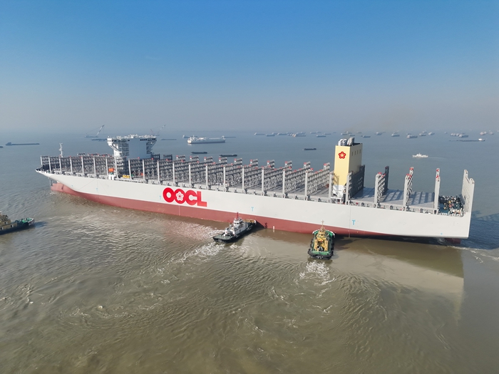 Nantong Shipbuilding Enterprise Independently Developed and Designed Ultra-Large Container Ship Trial Voyage