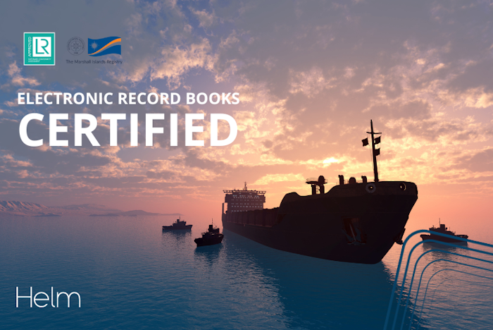 Lloyd’s Register and Marshall Islands Certify Helm CONNECT Electronic Record Books